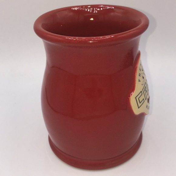Canoe Fresh Food Marketplace Deneen Pottery 2017 Coffee or Tea Mug Red USA - Picture 3 of 9